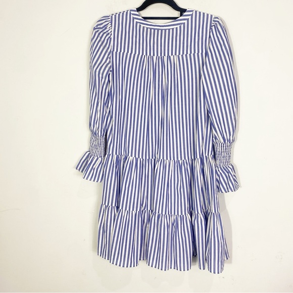 Tuckernuck Pomander Place Women's Blue and white Cotton Poplin Kenzo Dress - Picture 6 of 10